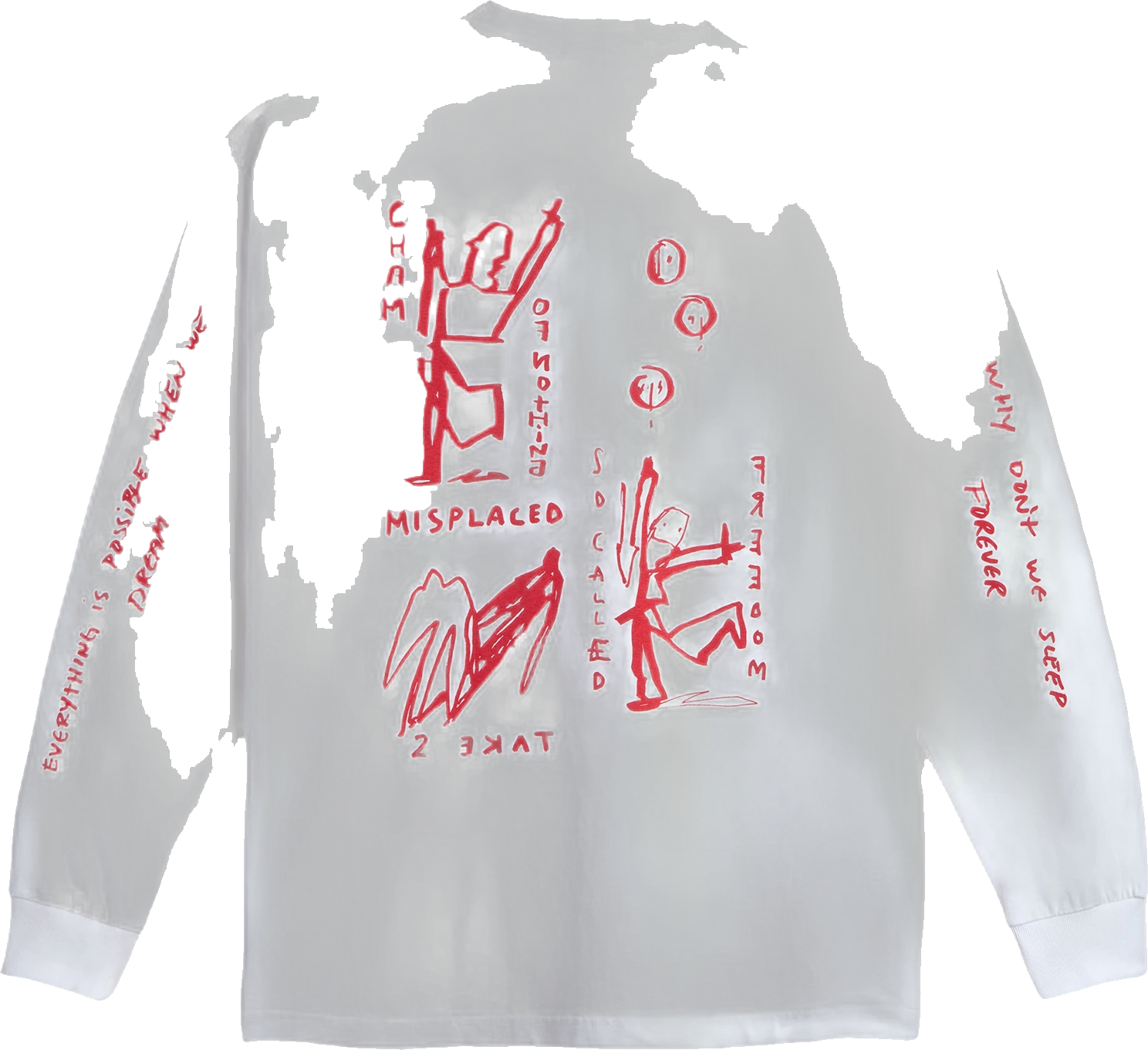 Polar Skate Co. Polar Skate Co. LS Tee | On Repeat - White camiseta manga larga hombre detail 1 | White
