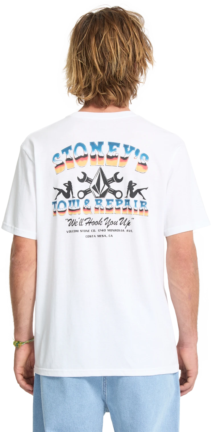 Volcom Stoneys camiseta manga corta hombre detail 1 | White