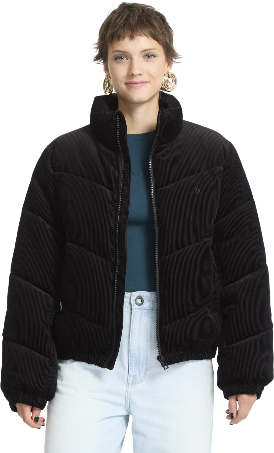 Volcom CORD'N STONE PUFF JACKET chaquetas y abrigos mujer | Black