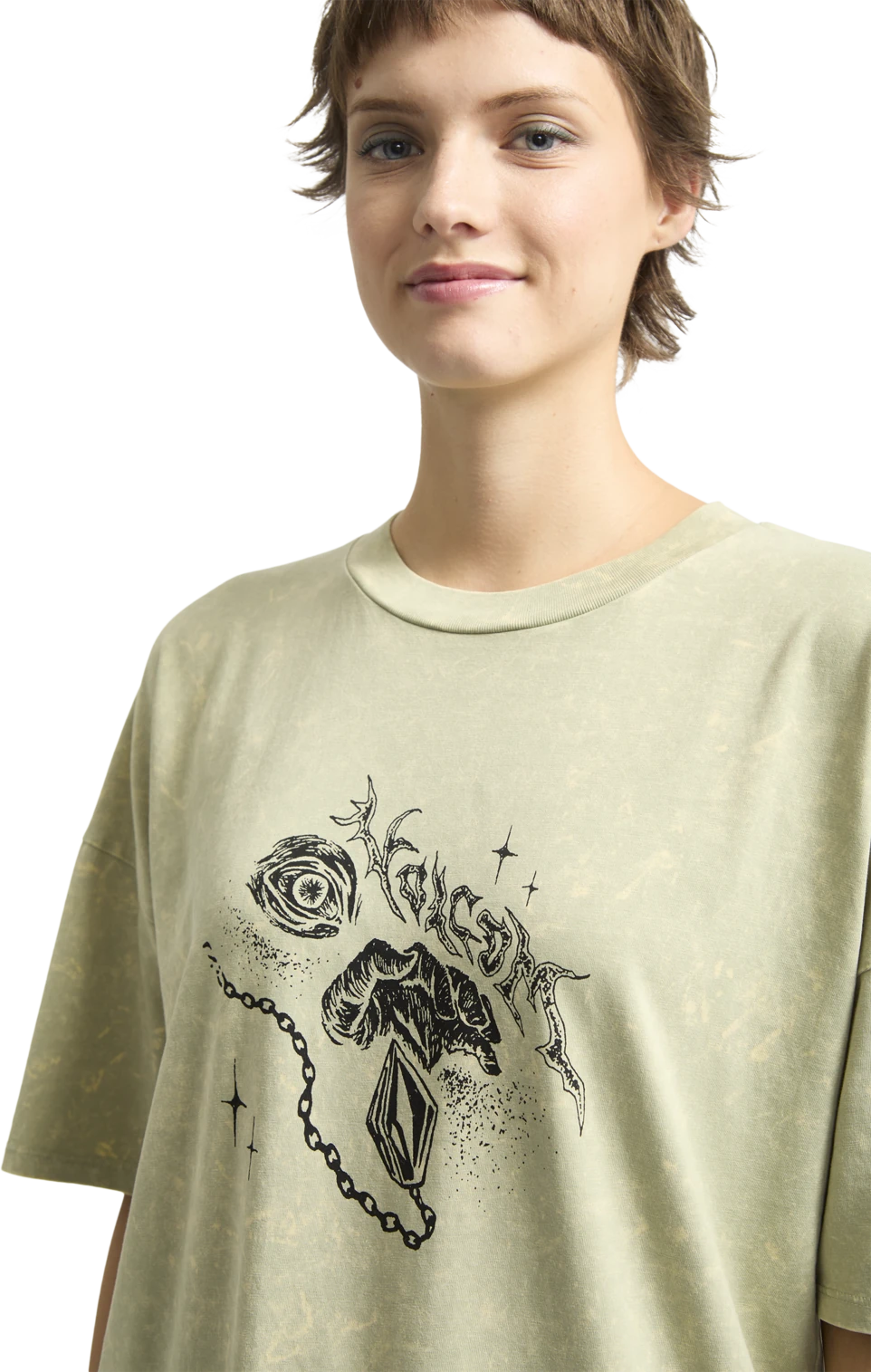 Volcom Voltrip camiseta manga corta mujer detail 2 | Green Tea