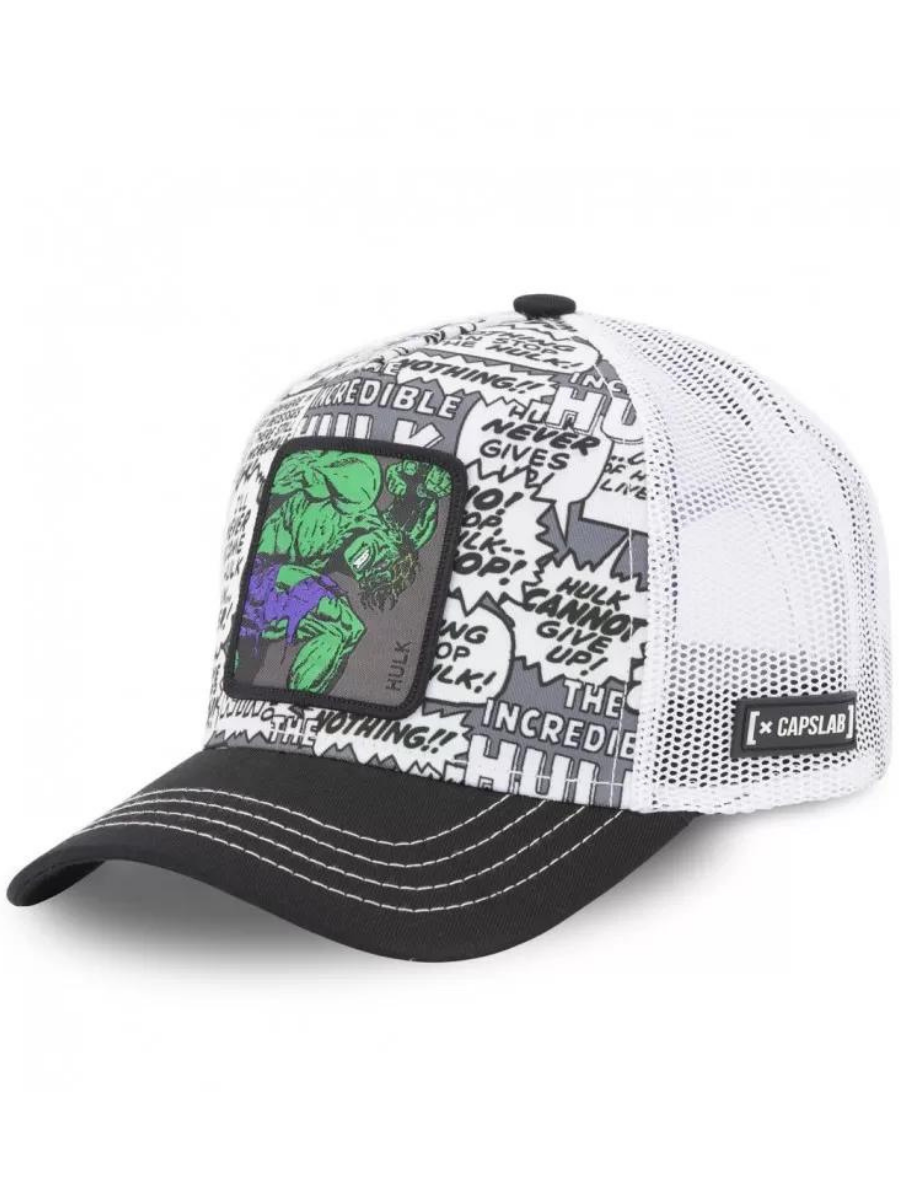Capslab x Marvel (Hulk) Trucker Cap – schwarzer Aufdruck