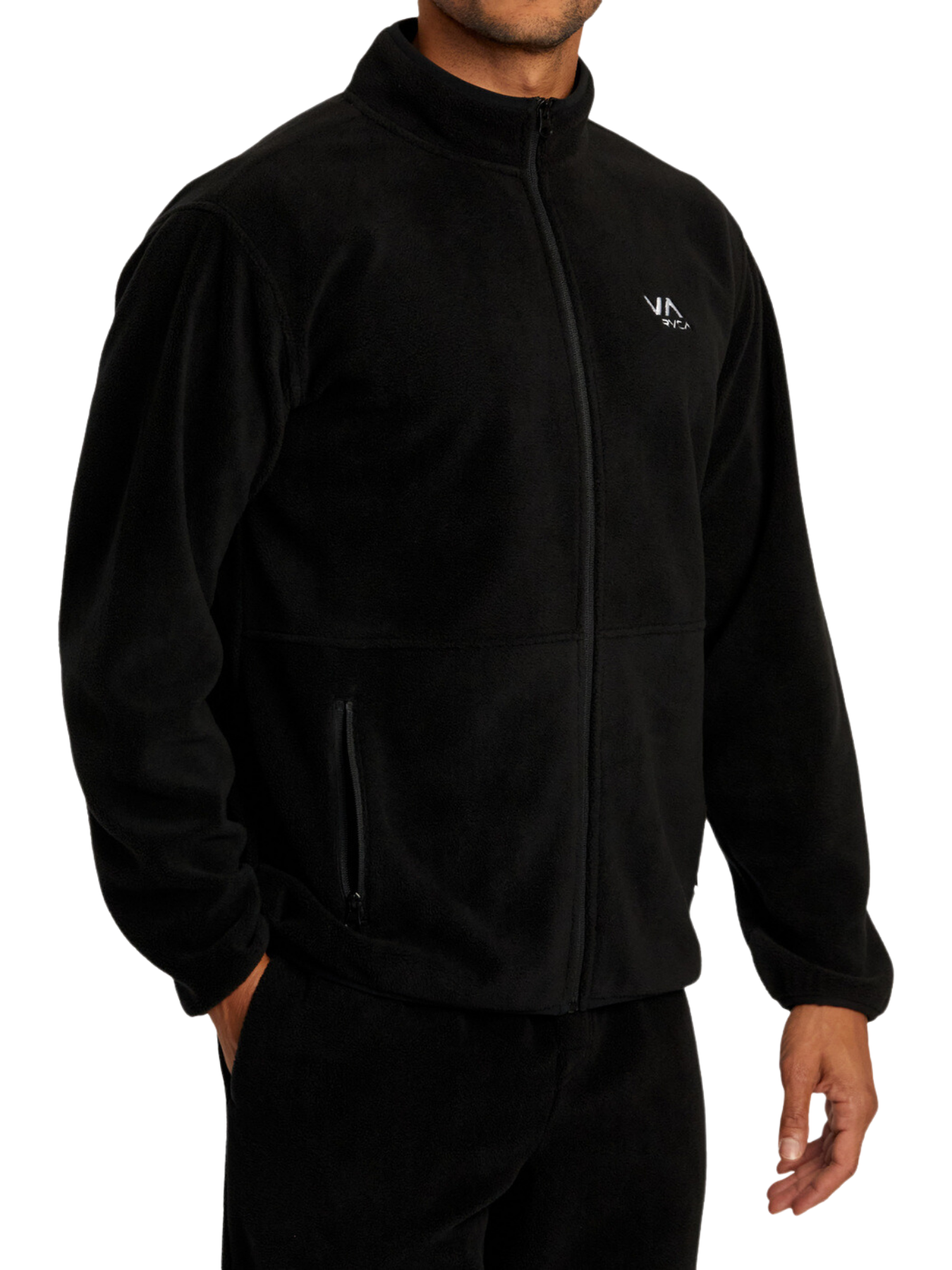 Forro de lã Rvca VA Essential - Preto | All sweatshirts | Collection_Zalando | Zip-up sweatshirts | surfdevils.com