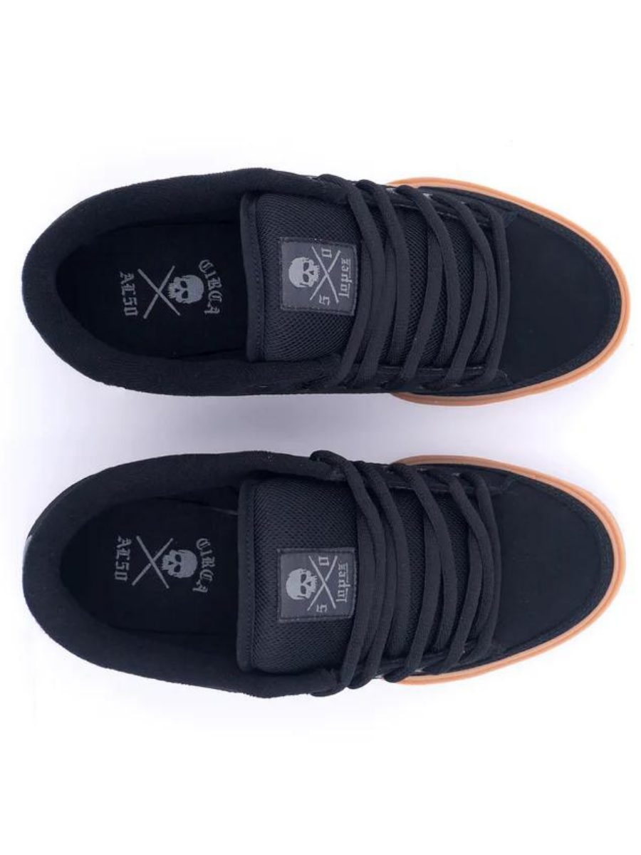 Chaussures de skate Circa AL 50 - Nubuck synthétique noir/gomme