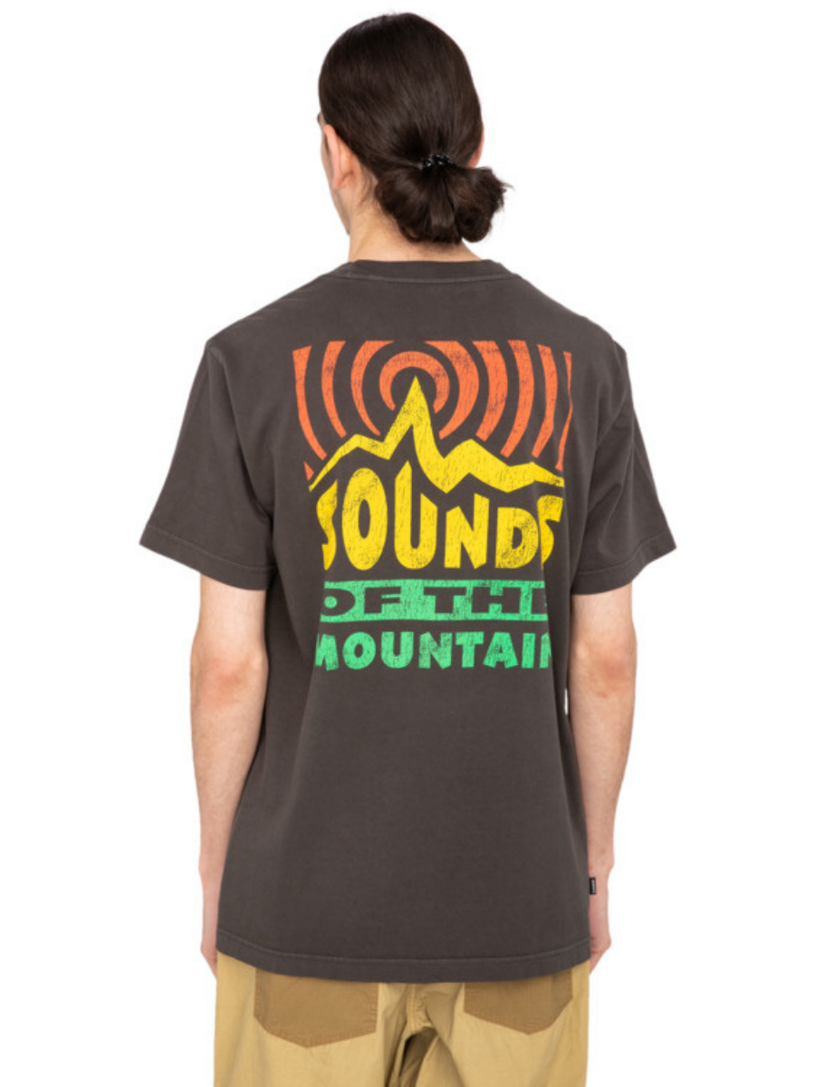 Element Skateboards Sounds of The Mountains Kurzarm-T-Shirt – Off Black