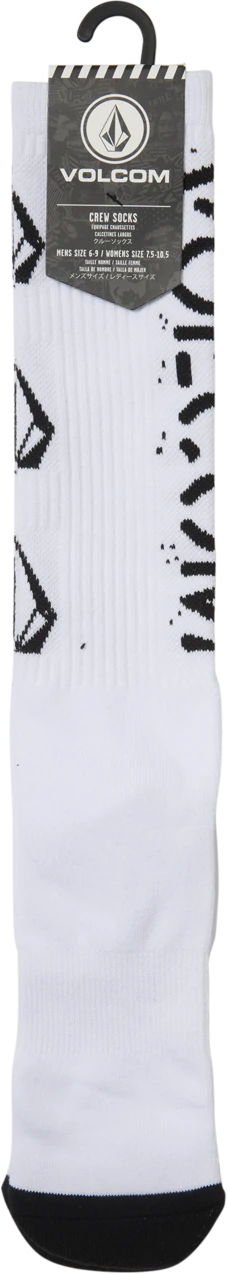 Volcom OFF THE KRASS SK8 SOCK calcetines hombre detail 1 | White