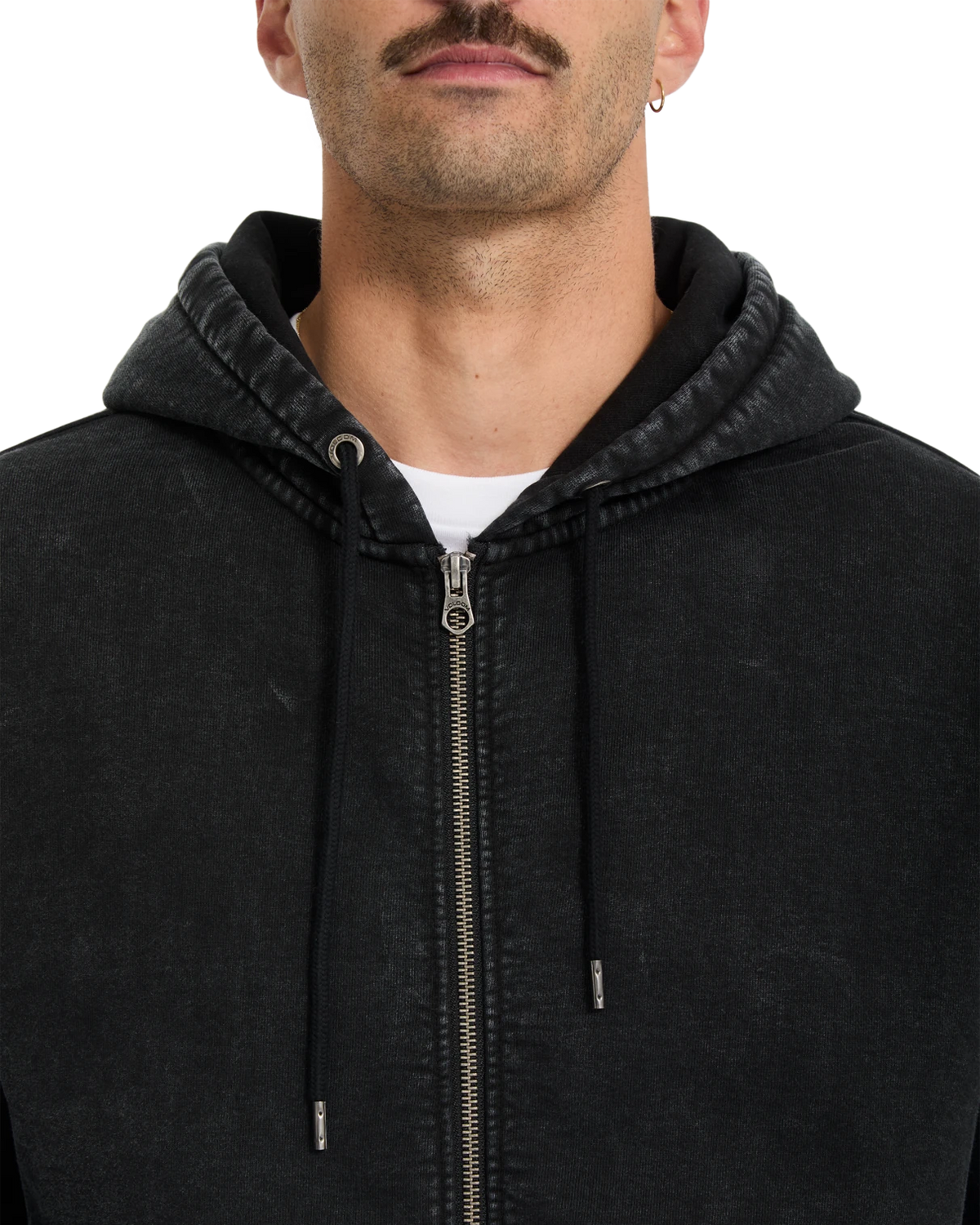 Volcom DIE BY THE STONE ZIP sudadera con capucha hombre detail 3 | Light Acid Black