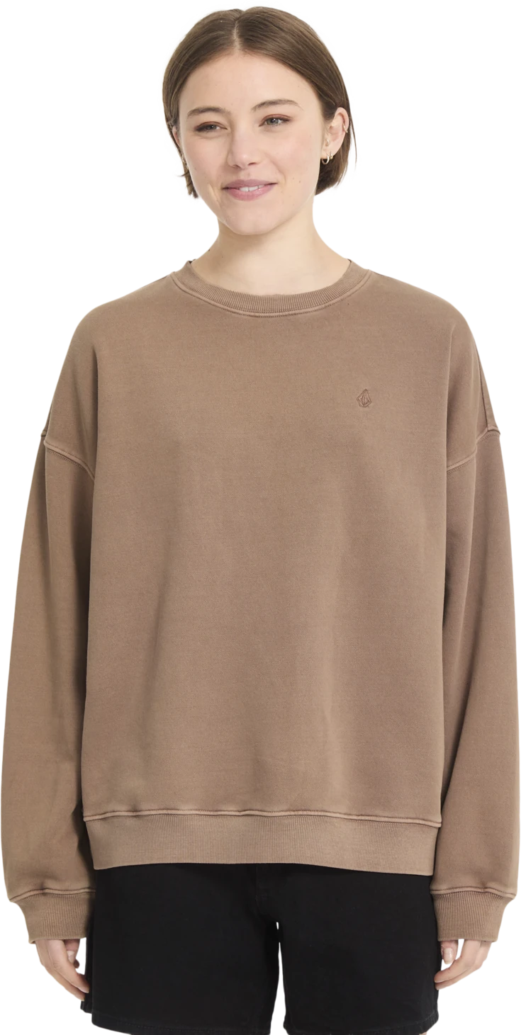 Volcom STONE SOFT CREW sudadera mujer | Pale Khaki