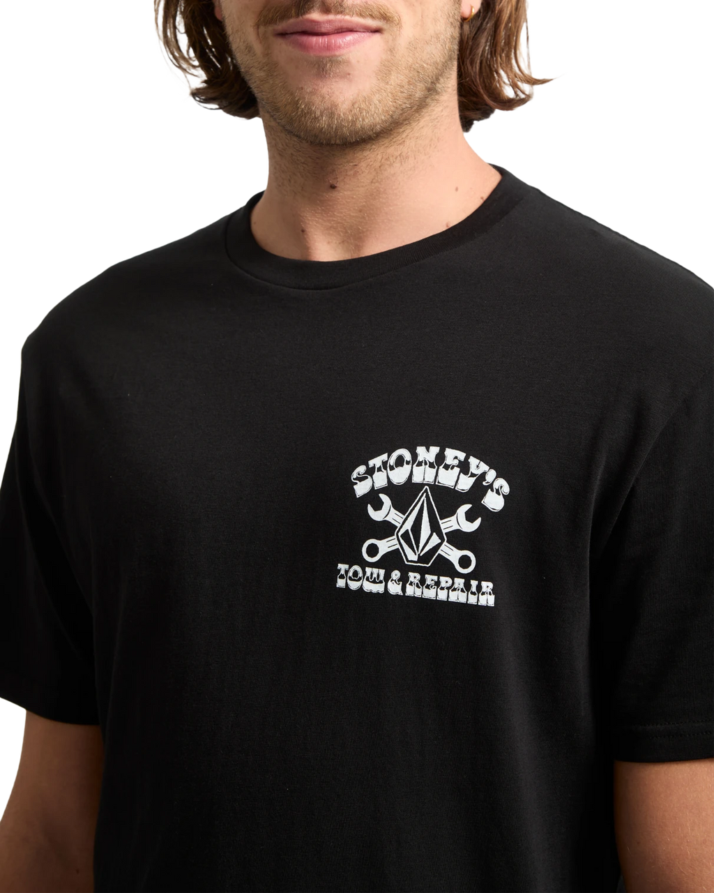 Volcom Stoneys camiseta manga corta hombre detail 2 | Black