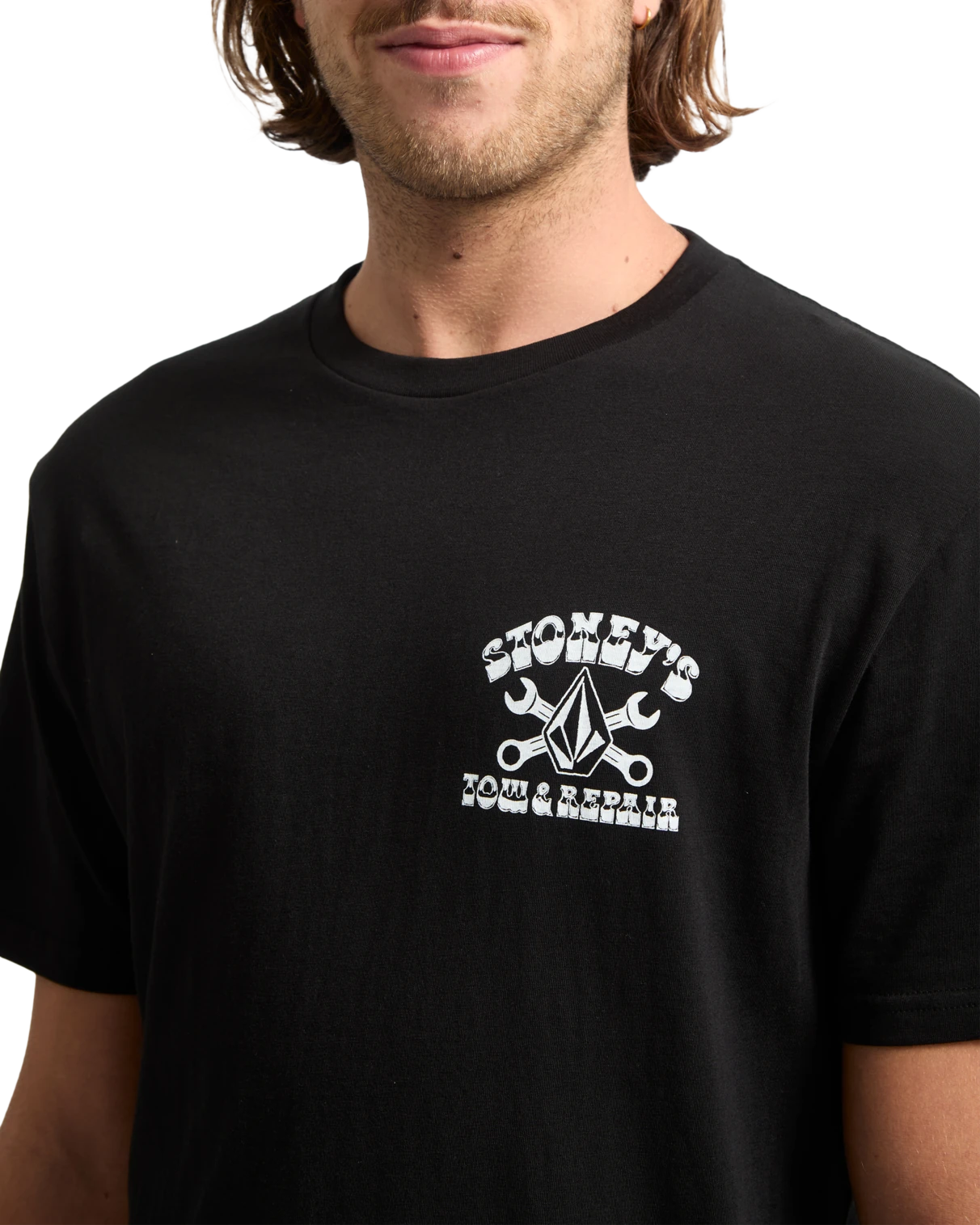 Volcom Stoneys camiseta manga corta hombre detail 2 | Black