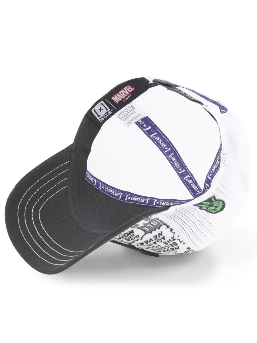 Casquette Trucker Capslab x Marvel (Hulk) imprimé noir