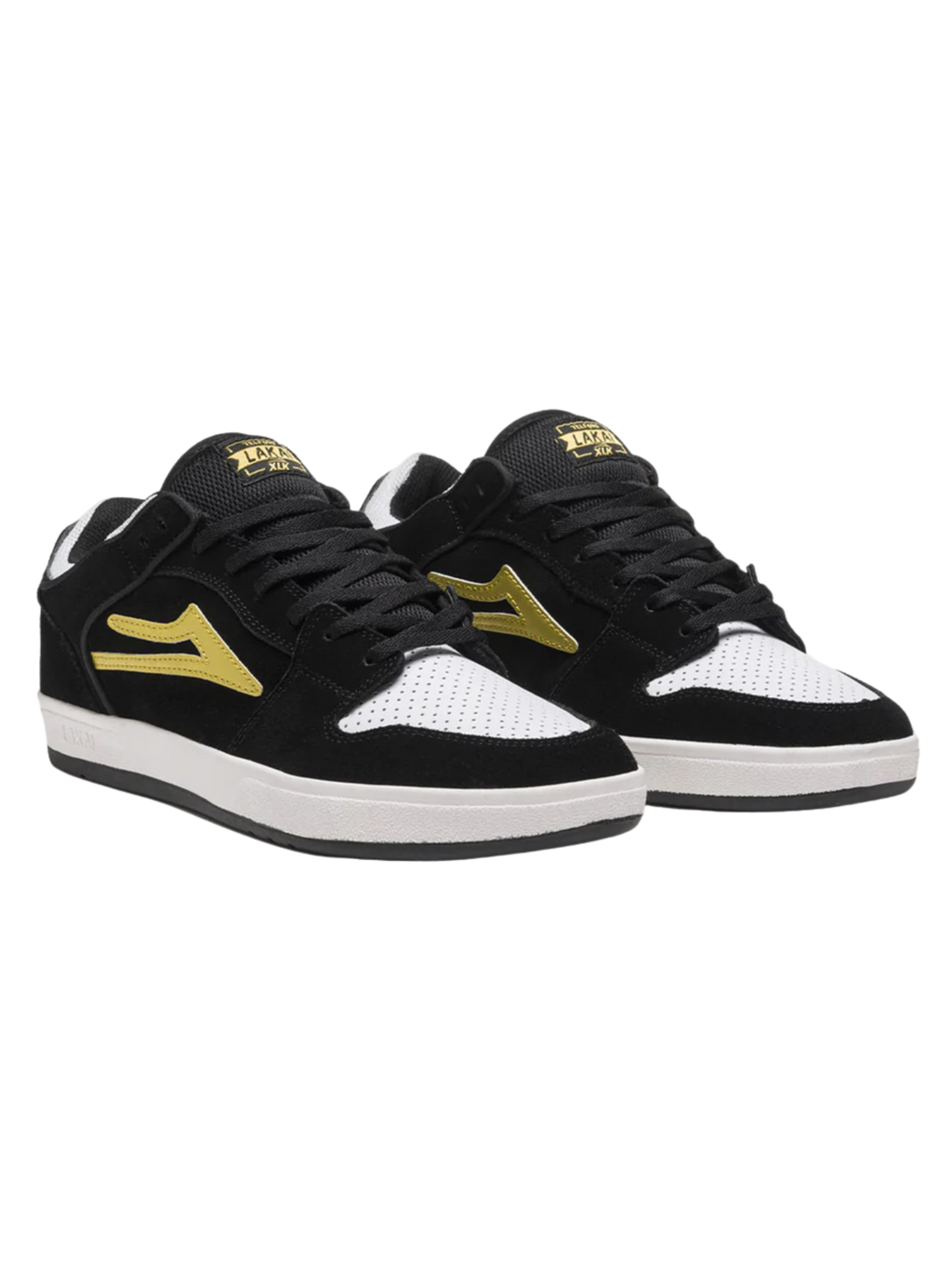 Zapatilla Lakai Telford Low Black Gold Suede