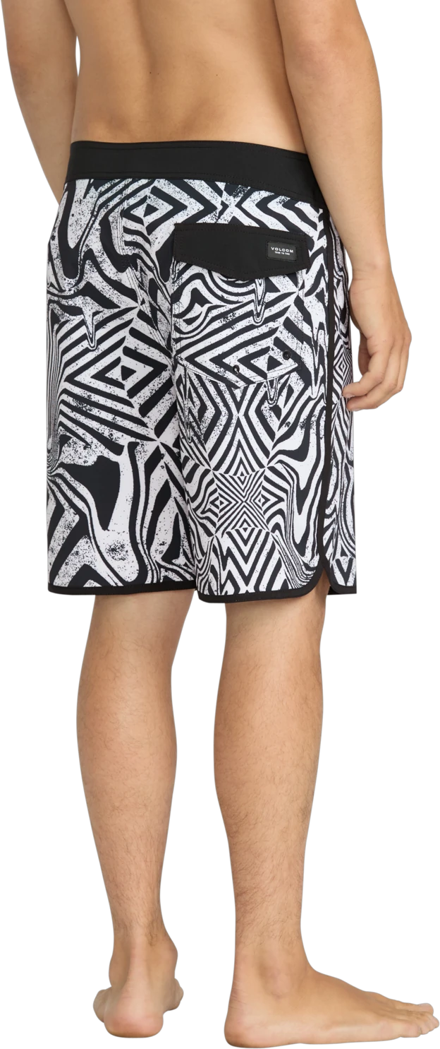 Volcom Infuse Scallop Mod 19 boardshort hombre detail 1 | White Black