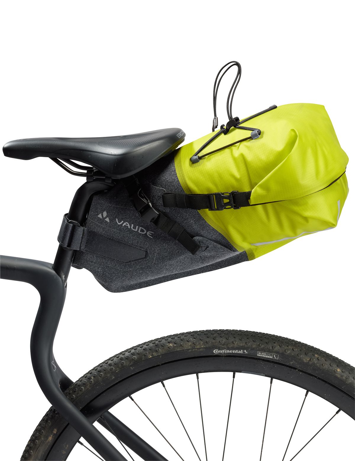 Sac de bikepacking Vaude Trailsaddle Compact vert vif noir