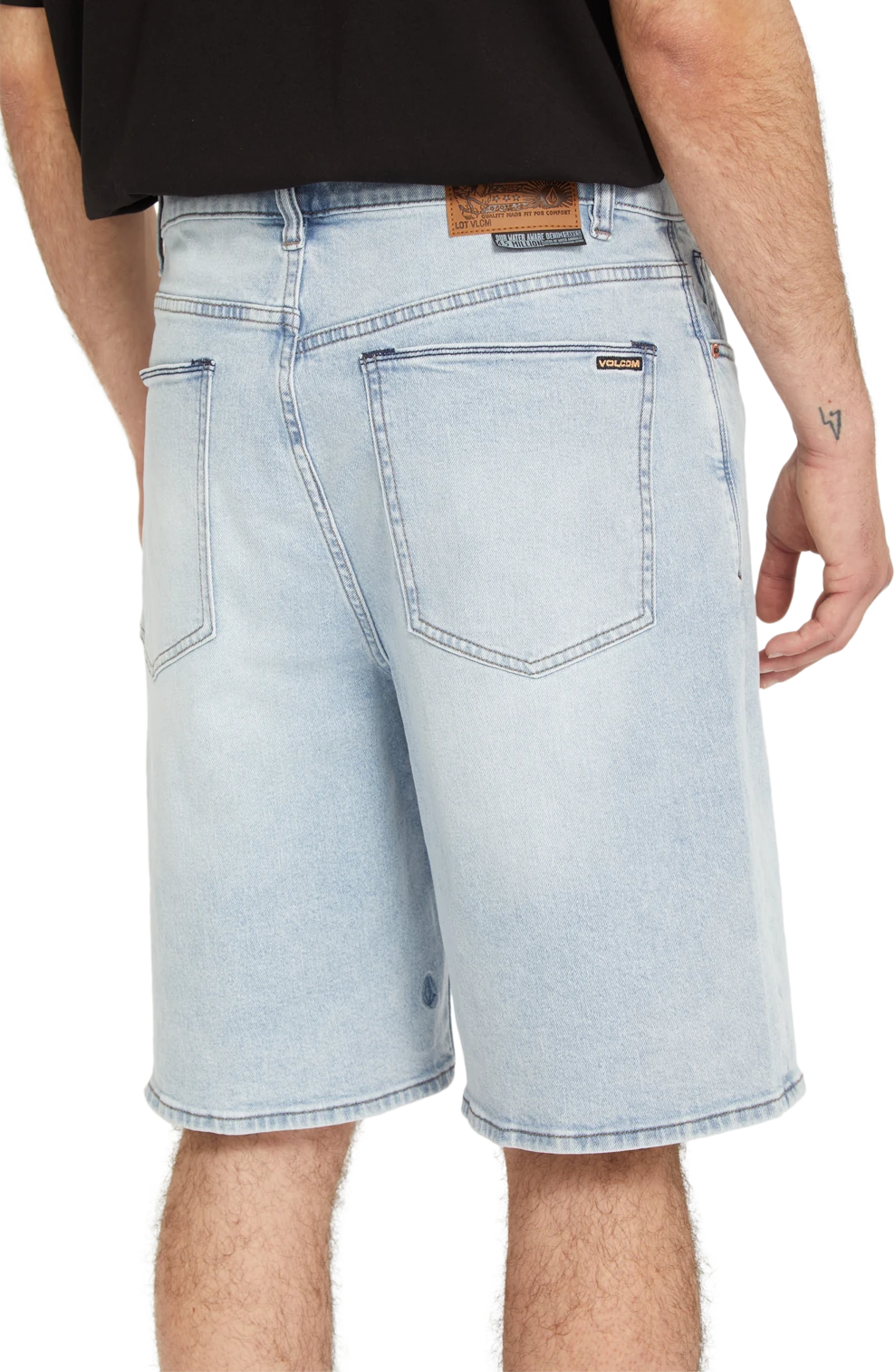 Volcom Billow Denim Short denim short hombre detail 2 | Desert Dirt Indigo