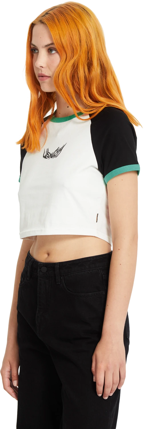 Volcom Alix 2 T-shirt camiseta manga corta mujer detail 5 | Black White