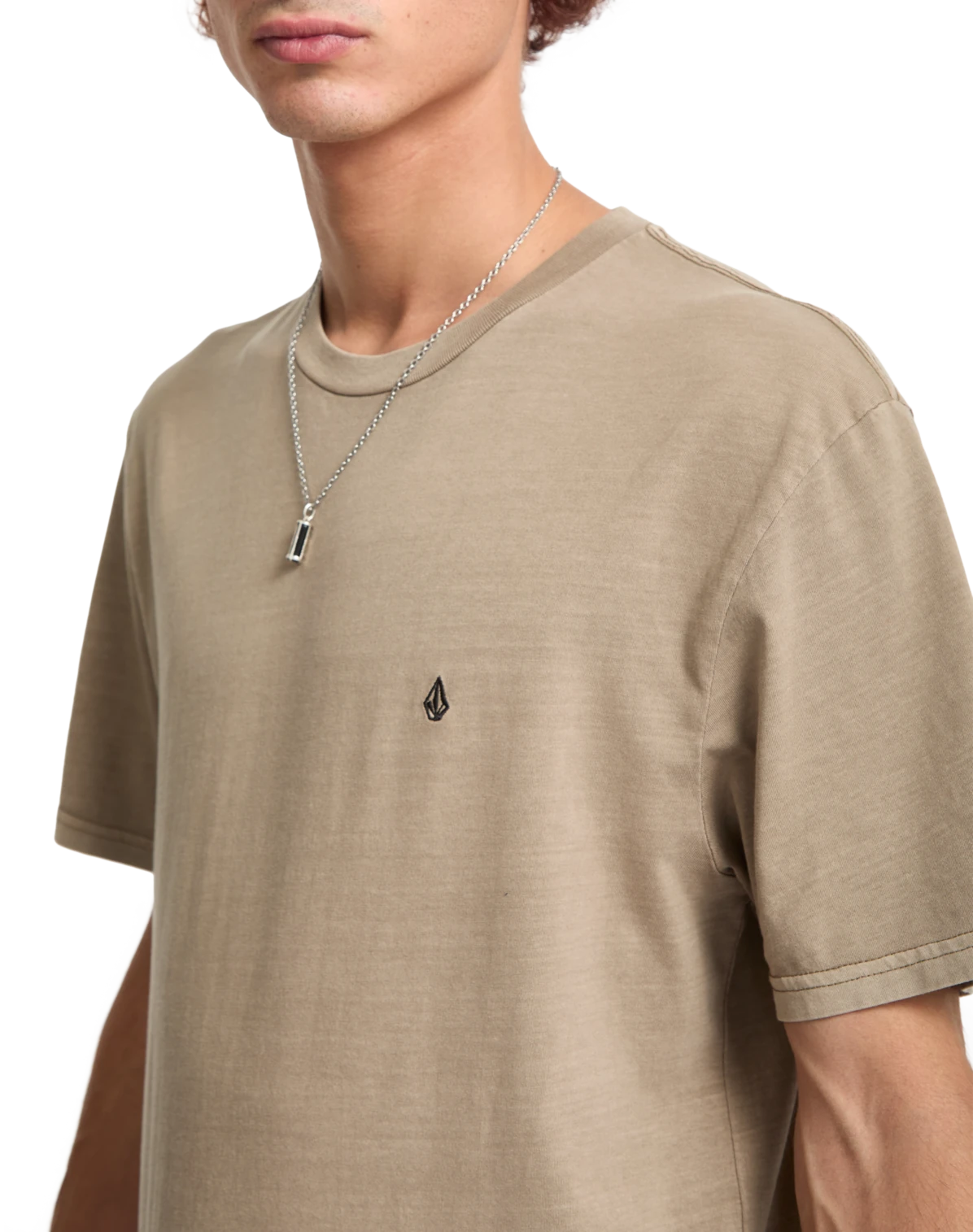 Volcom Solid Stone Emb camiseta manga corta hombre detail 2 | Brindle