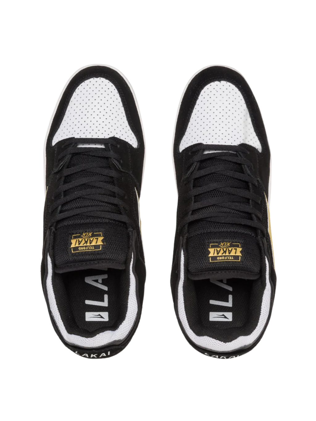 Zapatilla Lakai Telford Low Black Gold Suede