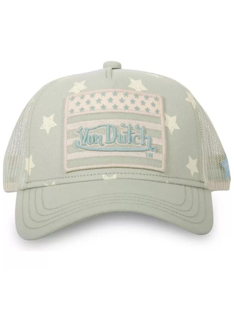 Von Dutch Flag Star Trucker Cap - Green