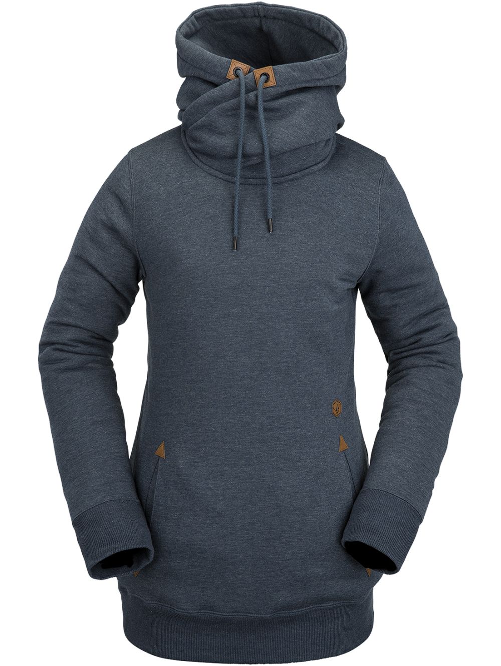 Moletom de neve feminino com capuz Volcom Tower Fleece - Storm Blue