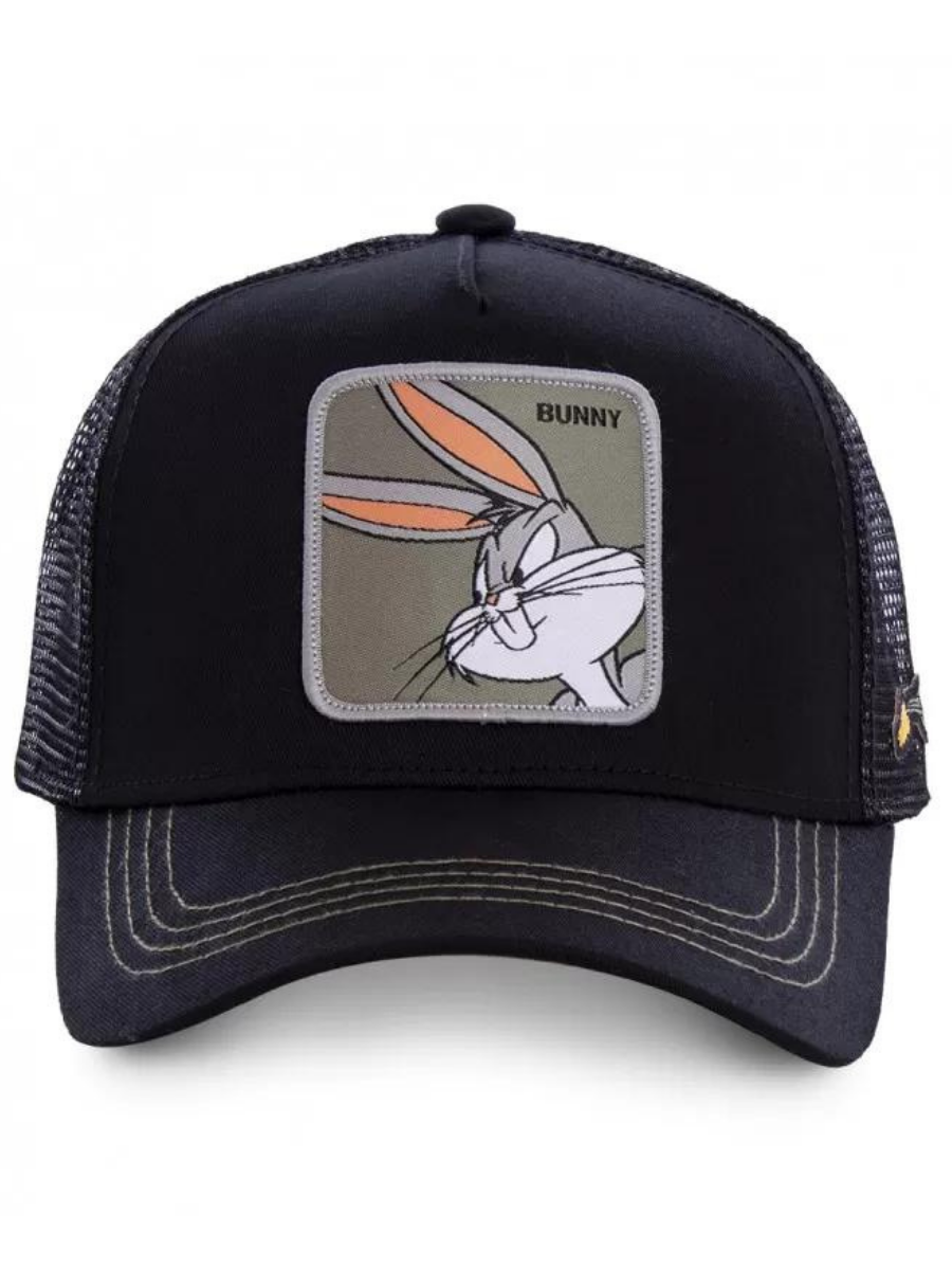 Cappellino trucker Bugs Bunny di Capslab x Looney Tunes - Nero