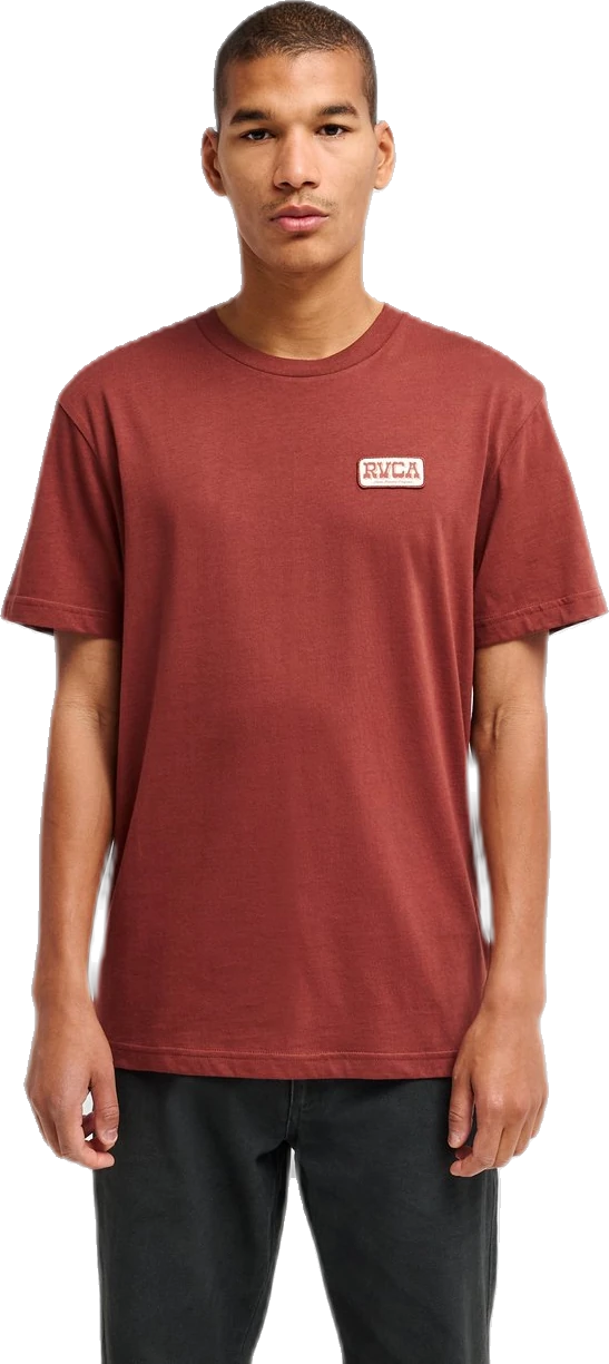 Rvca Old West Camiseta de manga corta camiseta manga corta hombre | Rojo