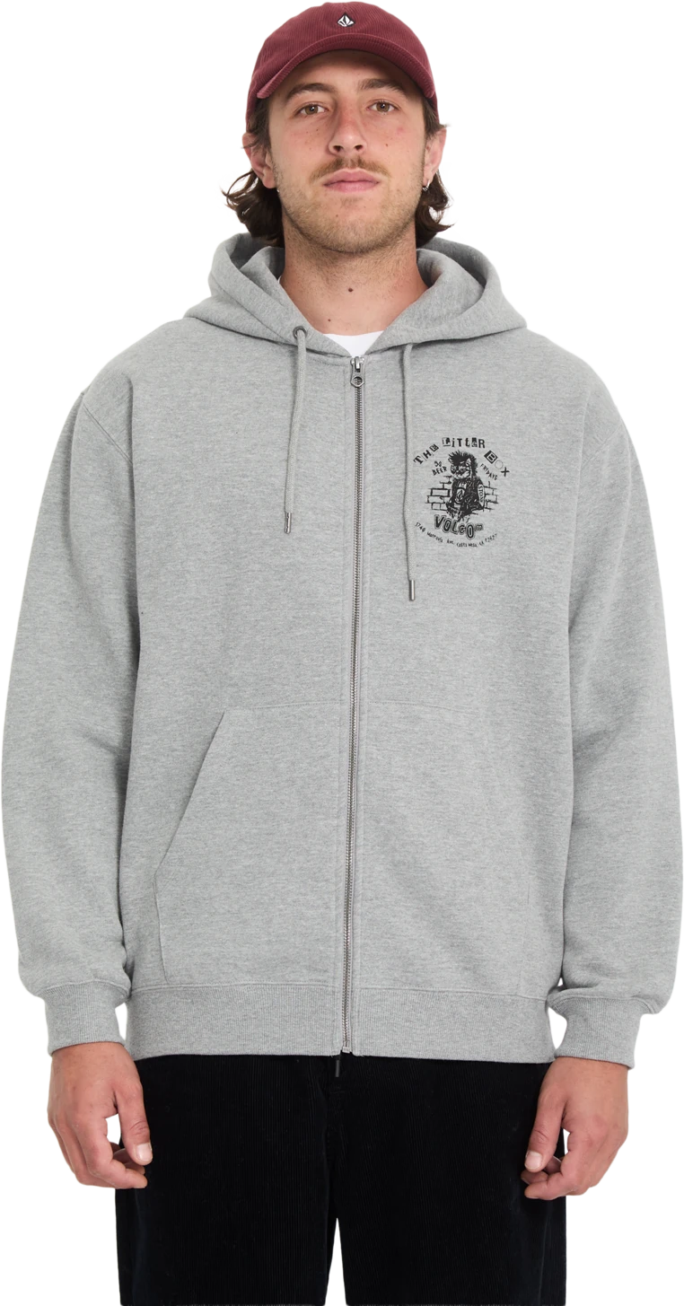Volcom CATASTROPHY ZIP sudadera con capucha hombre | Heather Grey