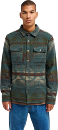 Rvca Dayshift Blanket Flannel Camisa de manga larga Verde Hombre camisas hombre | Verde