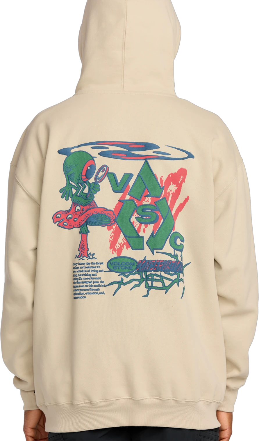 Volcom VSC Tripper sudadera con capucha hombre detail 4 | Light Beige