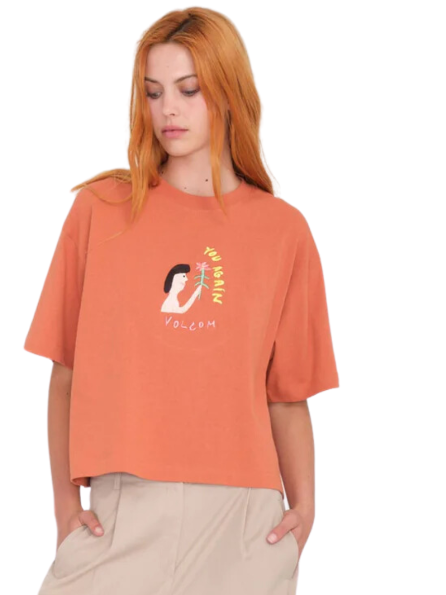 Camiseta feminina Arthur Longo da Volcom - Rosewood