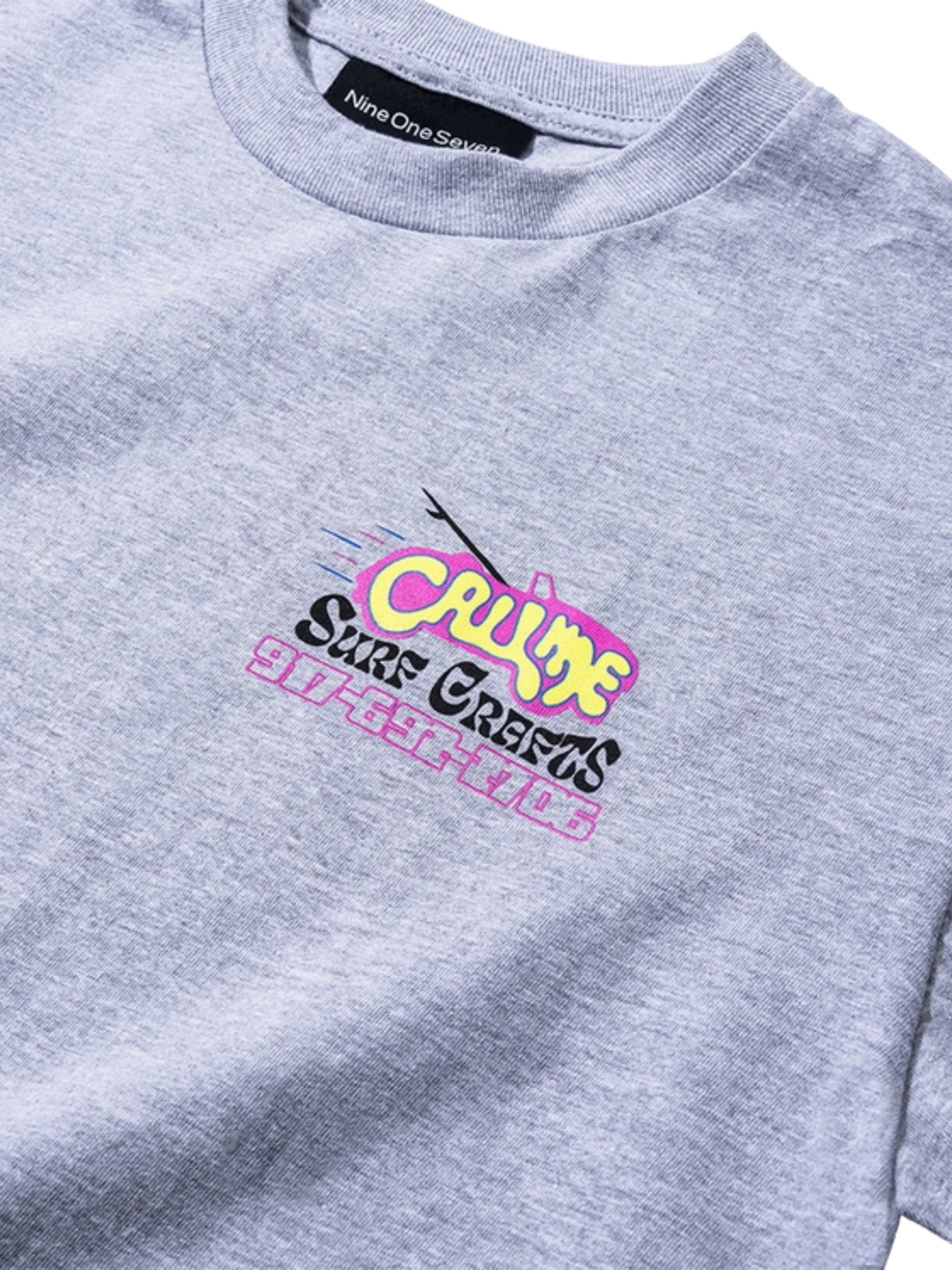 Camiseta Call Me 917 Surf Crafts - Heather Grey