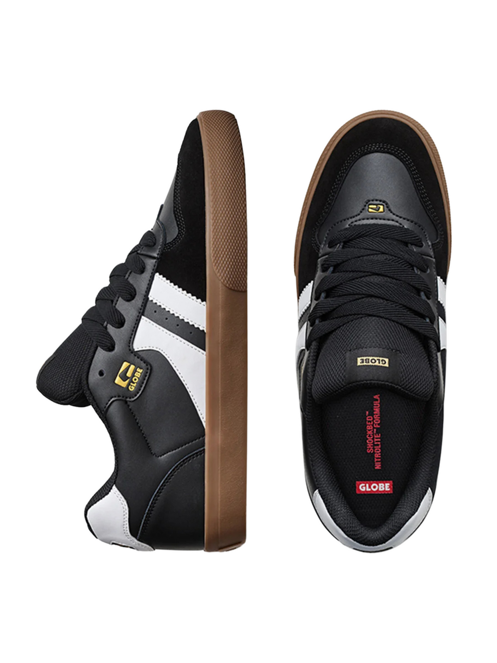 Sapatos Globe Encore 2 - Preto/Branco/Tabaco