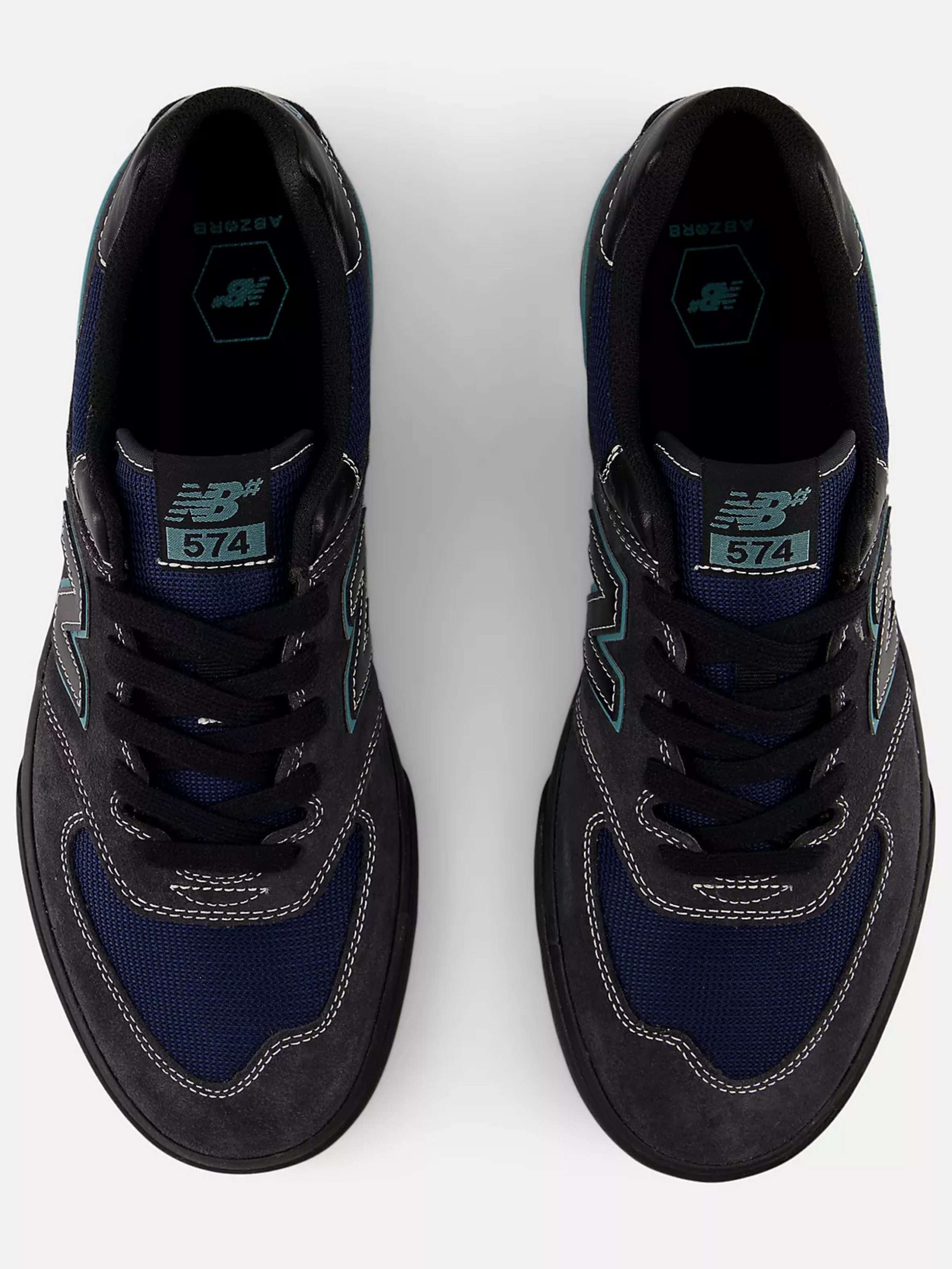 New Balance Numeric 574 Vulc | Faded Black with Faded Teal