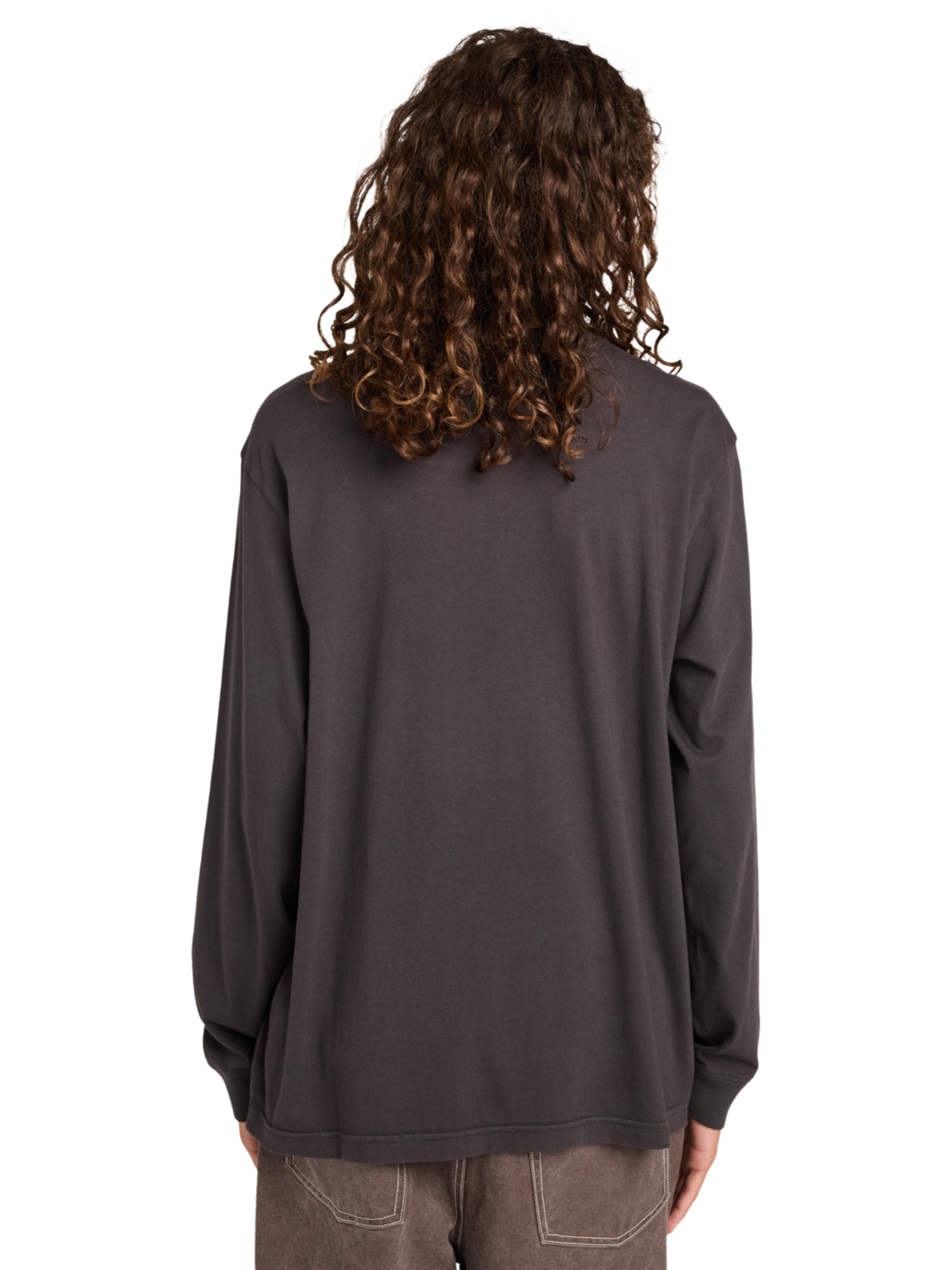 Camiseta Manga Larga Element Lowcase Pigment Crew - Off Black