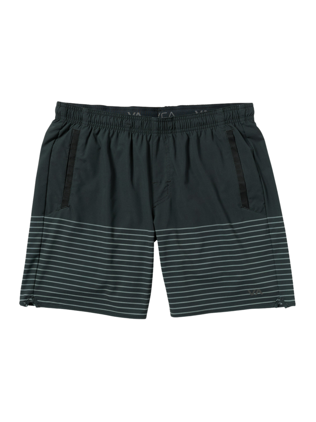 RVCA Yogger Stretch 17" Kurze Hose Schwarz gestreift