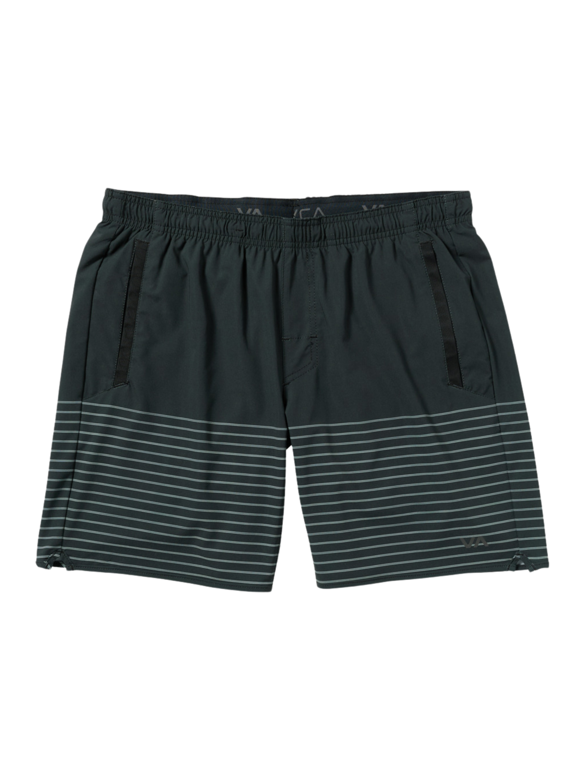 RVCA Yogger Stretch 17" Kurze Hose Schwarz gestreift