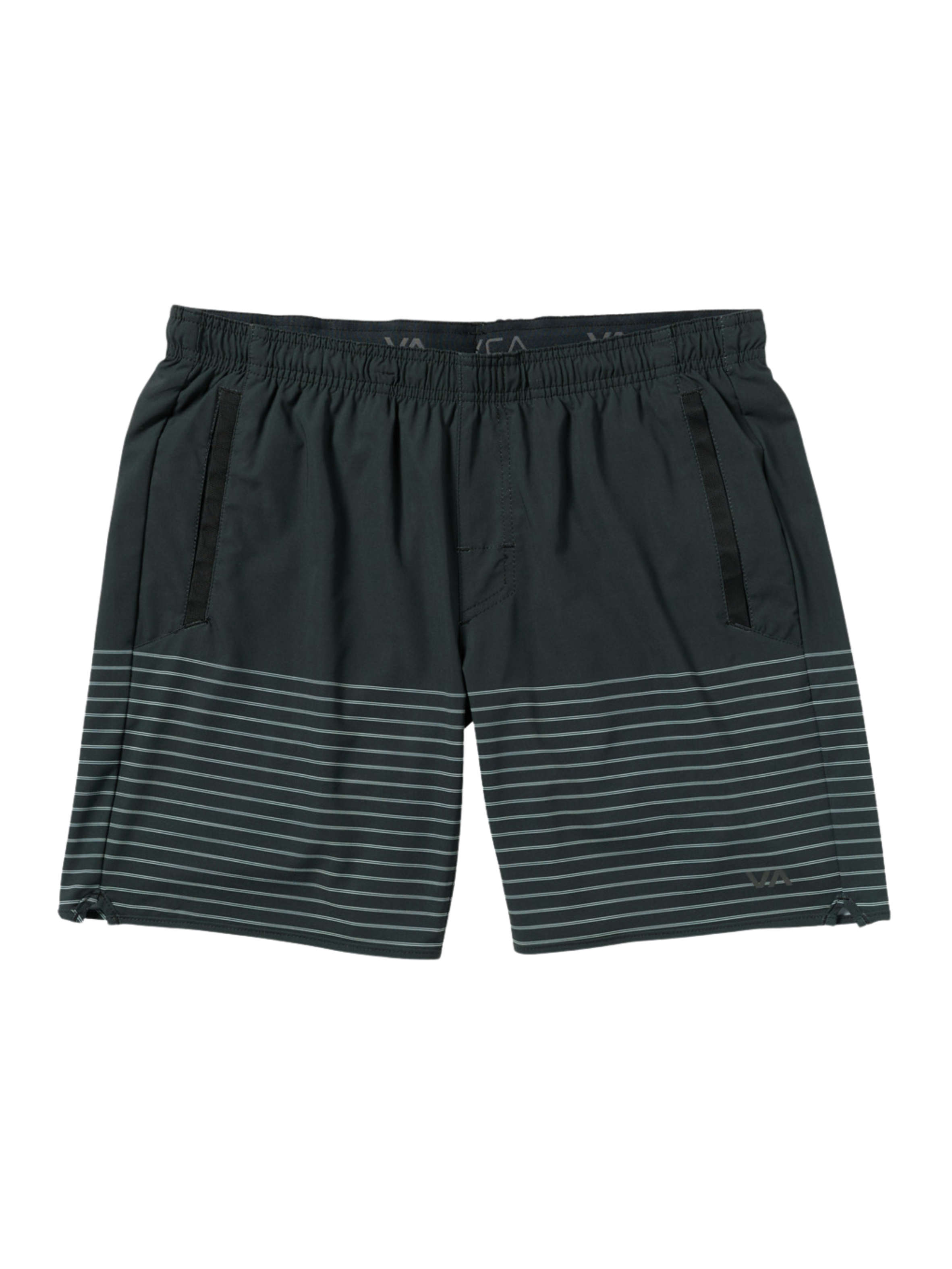 Pantalon Corto Rvca Yogger Stretch 17" - Black Stripe