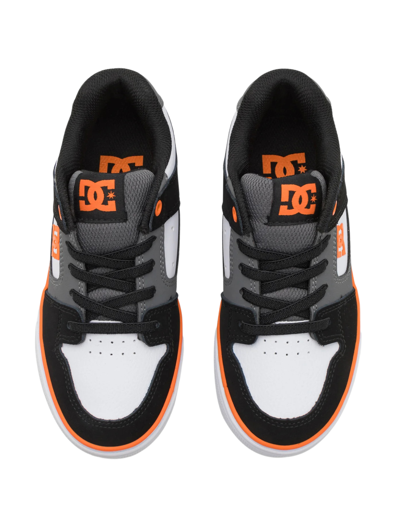 DC Shoes Pure Elastic Kinder-Sneaker – Schwarz/Weiß/Grau/Orange