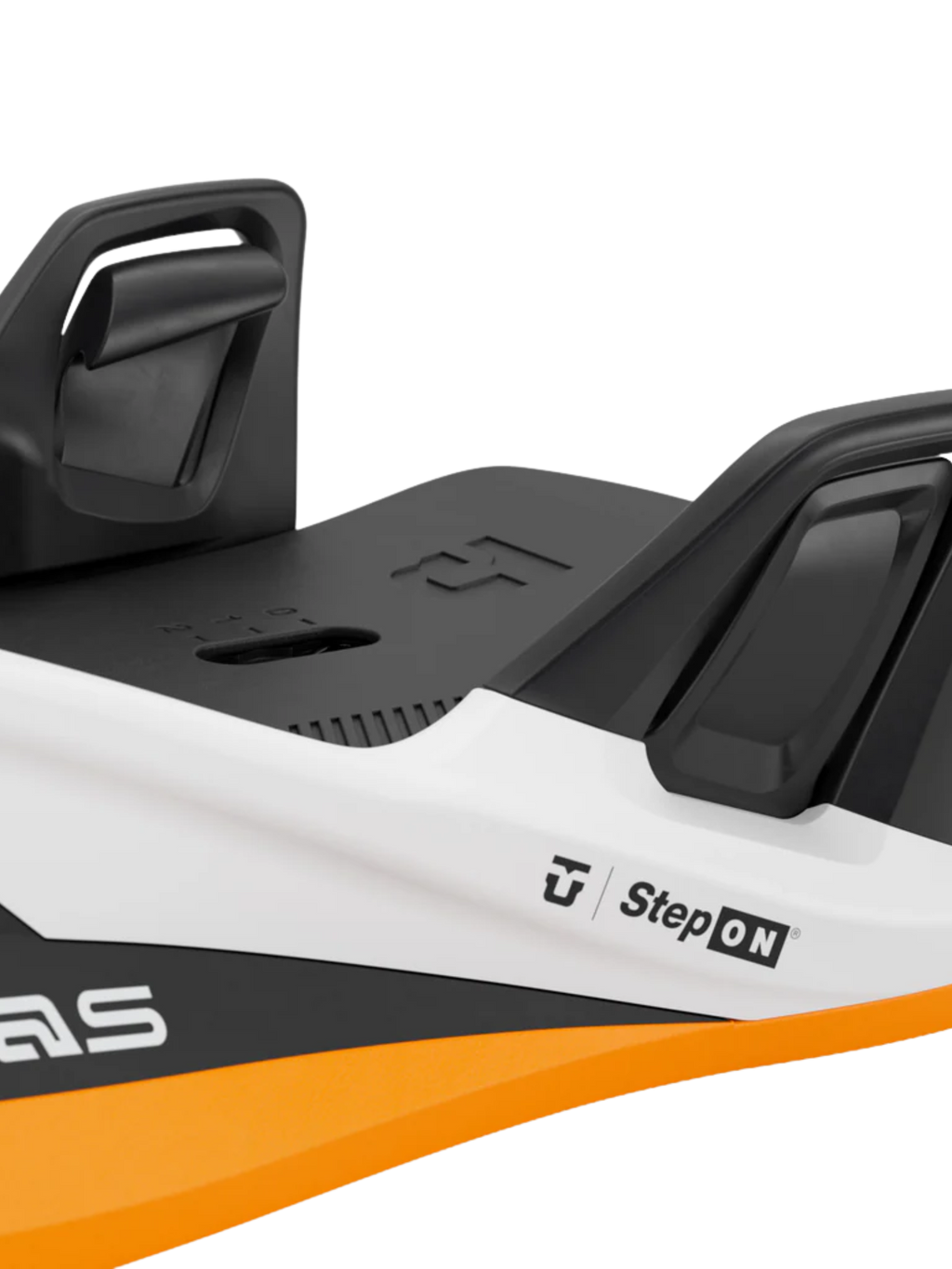 Union Atlas Step On® Men’s Snowboard Binding – White/Orange