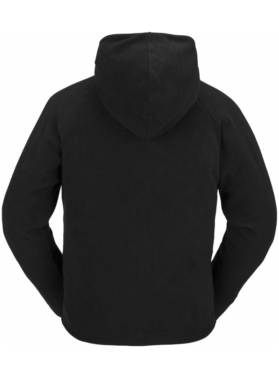 Volcom Polar Fleece Hooded 1/2 Zip Technical Sweatshirt - Black