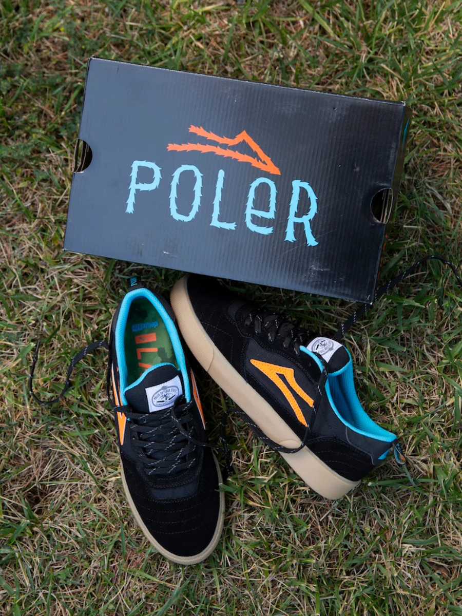 Zapatillas Lakai x Poler Cambridge - Black/Multi Suede