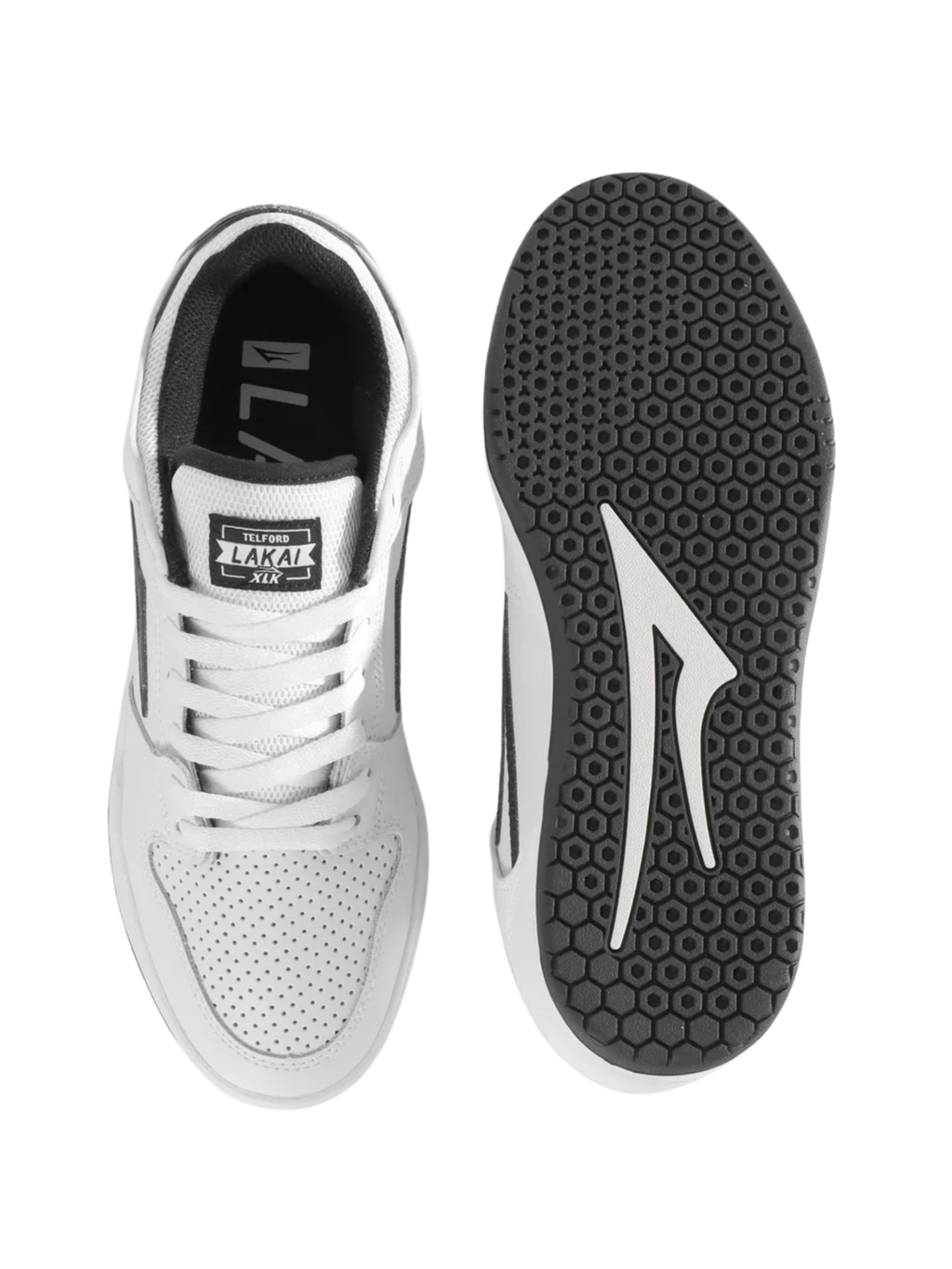 Zapatilla Lakai Telford Low White/Black Leather