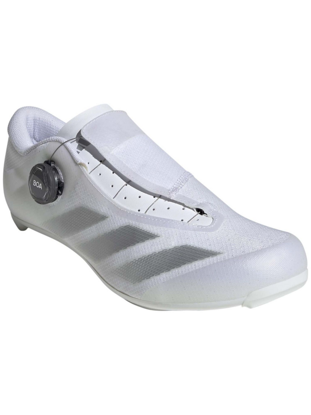 Adidas Tempo 3 Stripes BOA Rennradschuhe | Wolkenweiß / Silbermetallic / Kernschwarz