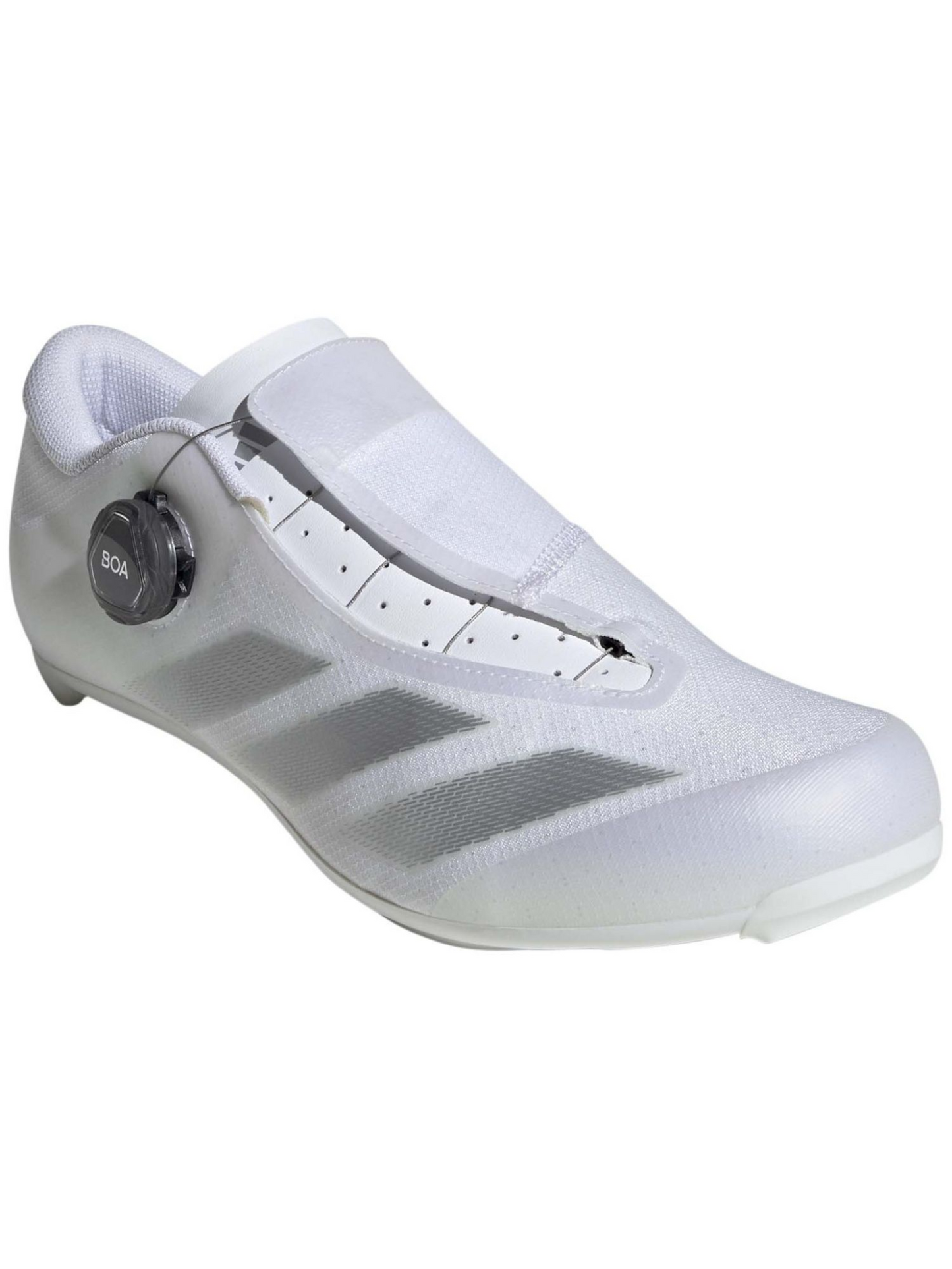 Zapatillas Ciclismo Carretera Adidas Tempo 3 Stripes BOA | Cloud White / Silver Metallic / Core Black