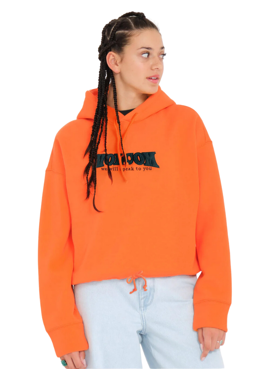 Felpa con cappuccio da ragazza Volcom Tripstone - Carota