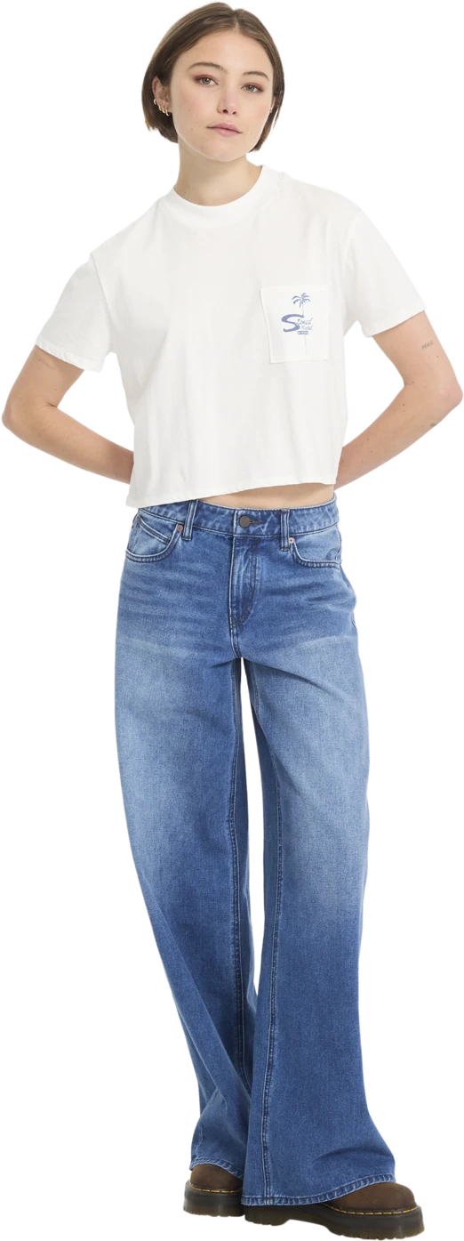 Volcom POCKET DIAL TEE camiseta manga corta mujer detail 4 | VINTAGE WHITE