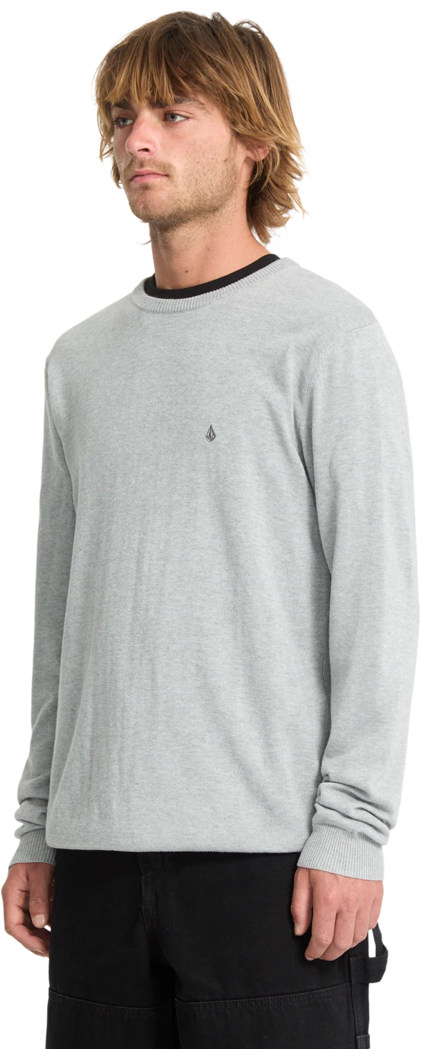 Volcom Uperstand jersey hombre detail 5 | Light Grey Heather