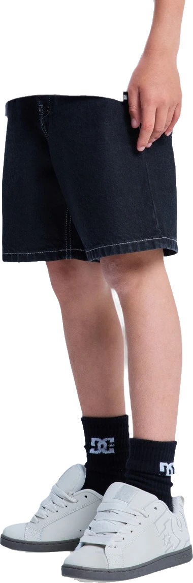 DC Shoes DC Baggy denim short detail 1 | Negro