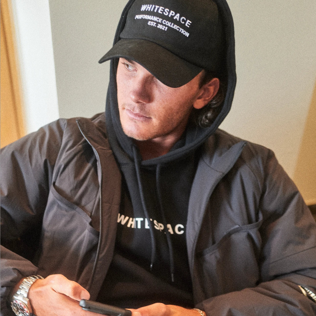 Whitespace 5-PANEL CAP gorra hombre detail 3 | Black