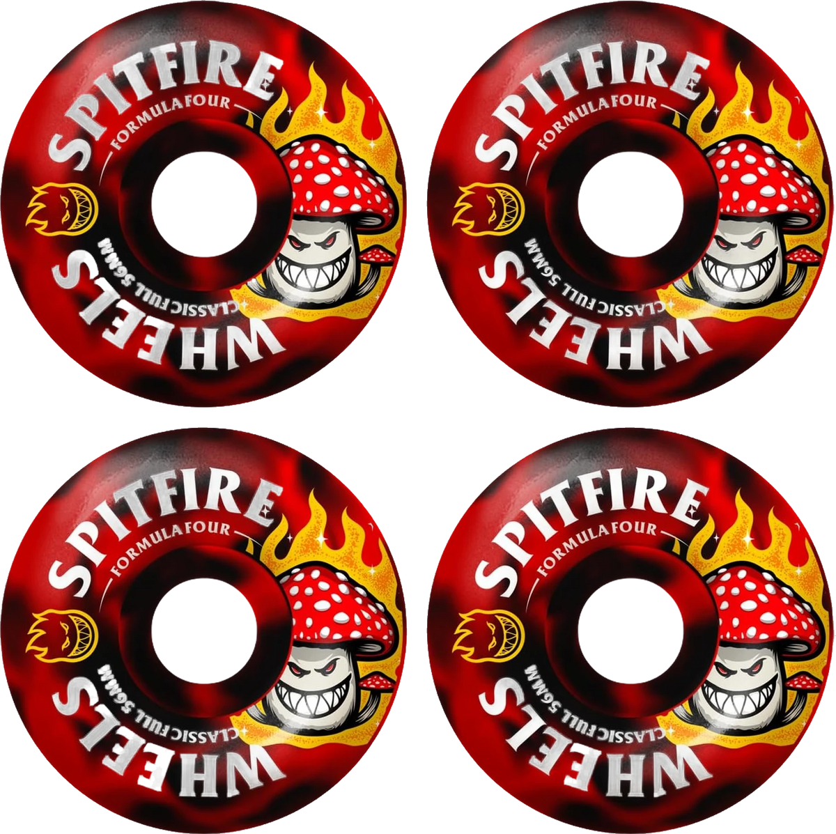 Spitfire Spitfire F4 Shroom Bighead Classic Full 99A Black/Red Swirl ruedas del monopatín detail 3 | Black/Red Swirl
