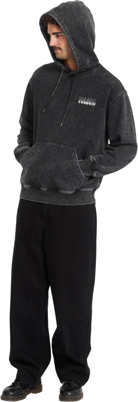 Volcom NODER PO sudadera con capucha hombre detail 6 | Light Acid Black